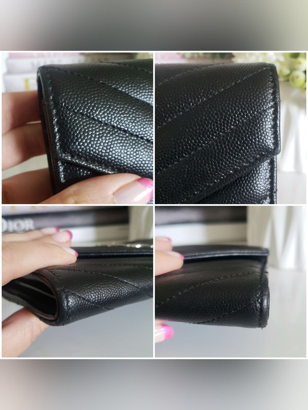Authentic Pre-owned Yves Saint Laurent Grain De Poudre Envelope Wallet - Picture 10 of 15